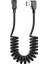 CA-7300 Lightning 90 Derece Spiral Ledli Örgü Kablo 3A 1.8m 1