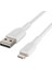 Örgülü Lightning Kablosu (Hızlı Şarj Lightning - USB Kablosu) Mfi Sertifikalı Şarj Kablosu, Örgülü Lightning Kablosu (3m, Beyaz) 5