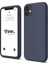 iPhone Kılıf Ince Sıvı Silikon 3 Katmanlı Tam Kaplamalı Yumuşak Jel Kauçuk Kılıf Kapak (Lacivert, iPhone 11) 1