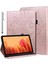 Samsung Galaxy Tab S8/s7 (11 Inç 2022/2020) Için Kılıf - Stylus Tutuculu Ultra Ince Deri Kılıf, Stant Fonksiyonu ve 360° Koruma, Kart Bölmeleri Dahil (Pembe Altın) 1