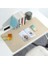 Çift Renk Dikişli Pu Deri Masa Matı 80X40 cm Mousepad, Su Geçirmez Masa Sümeni, Çift Taraflı Kullanım, Dizüstü Bilgisayar/ofis/ev Için, Kaymaz Taban (Bej ve Kahverengi) 5