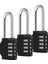 3 Adet Şifreli Kilit Askılı Uzun 6.7cm, 4 Haneli Kilit Şifreli Kilit Asma Kilit, Hava Koşullarına Dayanıklı, Dolap, Kapı, Fitness Stüdyosu Alet Kutusu Için 1