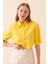 Crop Poplin Kadın Gömlek Sarı Y2313538_009 3