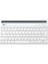 BK100 Kablosuz Bluetooth Şarj Edilebilir, Çoklu Cihaz ile Uyumlu, Telefon/tablet Tutucu Kart Yuvası, Akıllı Uyku Modlu, 40 Saat Çalışma, 78 Tuş, Kompakt Ultra Ince Qwerty Türkçe Q Klavye Beyaz 1