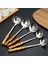 QuirkyQuar 5pcs Çorba Kepçesi ve Yuvalı Kaşık Seti, Hotpot Pişirme Kepçe Için Doğal Bambu Saplı Paslanmaz Çelik Mutfak Kepçeleri (Yurt Dışından) 3