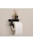 Yapışkanlı ve Vidalı Mat Siyah Telefon Raflı Tuvalet Kağıtlığı Wc Kağıtlık Tuvalet Kağıdı Askısı 5