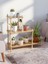 Katlı Ahşap Çiçeklik Rafı, Dekoratif Saksı Standı, Çiçeklik, Çiçek Sehpası, Çiçek Rafı, 79X72X29 Cm, Çok Amaçlı Bitki Organizatörü, Asude Home, No1 1