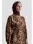 Desenli Elbise 25K9127 Camel 3