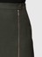 Fermuar Detaylı Yün Midi Boy Etek Siyah Haki K1815027_023 4