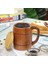 QuirkyQuar 350ML/12 Oz Ahşap Bira Kupaları, Üst Sınıf El Yapımı Retro Kahverengi Ahşap Fincan, Çay Kahve Şarap Birası (Yurt Dışından) 5