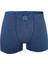 Erkek Desenli Beyaz Lacivert 3 Lü Pamuk Elastan Boxer 3M074 4