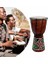 6in Afrika Djembe Davul El Oyması Katı-Ahşap -Cilt Geleneksel Afrika Enstrüman 2