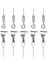 QuirkyQuar 5pcs Resim Asma Tel Kiti, 2m x Φ1.5mm Paslanmaz Çelik Tel Ayarlanabilir Kanca ve Demiryolu Kalıplama Kancası A (Yurt Dışından) 1