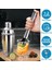 QuirkyQuar 5 Parçalı Kokteyl Çalkalayıcı Seti Çalkalayıcı Süzgeç Jigger T-Karışım Kaşık Çamurlu Barmen Kiti Paslanmaz Çelik Çubuk Seti (Yurt Dışından) 5