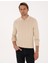 Erkek Bej Slim Fit Polo Yaka Fermuarlı Triko Kazak 50317398-VR011 1