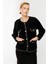 Cep Detaylı Triko Hırka-SİYAH 6