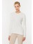 Sıfır Yaka Fitilli Triko Kazak-EKRU 7