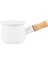 QuirkyQuar Emaye Süt Tavası, Mini Tereyağı Isıtıcı 10 cm E -Amamelware Tencere Tava Tencere Ahşap Saplı, Daha Küçük Sıvı Kısımları Isıtmak Için Boyut. (Beyaz) (Yurt Dışından) 3