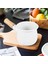 QuirkyQuar Emaye Süt Tavası, Mini Tereyağı Isıtıcı 10 cm E -Amamelware Tencere Tava Tencere Ahşap Saplı, Daha Küçük Sıvı Kısımları Isıtmak Için Boyut. (Beyaz) (Yurt Dışından) 5