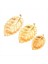 QuirkyQuar 3pcs Yaprak Doku Atıştırmalık Plaka Oturma Odası Ev Snack Tepsisi Dekoratif Fındık Plaka Yaprak Doku Alaşım Zanaat Serbest Bitki Altın (Yurt Dışından) 1