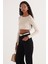 Kadın Slim Fit Modal Kumaş Pamuklu Bisiklet Yaka Taş Bluz 6
