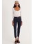 Kadın Slim Fit Dar Kesim Uzun Kollu U Yaka Taş Bluz 5