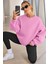 Genıus Store Kadın Sweatshirt Oversize Geniş Kalıp Içi Şardonlu Bisiklet Yaka Oversize sweatshirt Kadın-Sweatshırt 2
