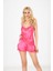 Fuşya Saten Babydoll Şortlu Takım 4