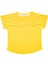 Organik Sarı Baskılı Yazlık Kız Çocuk Tshirt 1