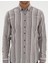 Erkek Vizon Regular Fit Uzun Kollu Gömlek 50312328-VR052 6