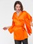 %100 İpek Kuşaklı Bluz Oranj K1913137_011 1