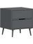 Elina Ayaklı 2 Çekmeceli Komodin - Antrasit/antrasit 4