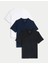 Saf Pamuklu 3'lü V Yaka T-Shirt Seti 6