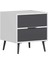 Elina Ayaklı 2 Çekmeceli Komodin - Beyaz/antrasit 4