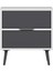 Elina Ayaklı 2 Çekmeceli Komodin - Beyaz/antrasit 6