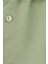 Kadın Oversize Rahat Kesim Spor Yaka Uzun Kollu Basic Düz Mint Gömlek 6