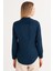 Kadın Slim Fit Dar Kesim Vucüda Oturan Uzun Kollu Lacivert Basic Gömlek 7