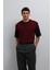 Bordo Örgü Erkek Triko Yelek 1