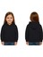 Unisex Düz Baskısız Çocuk Sweatshirt Kapüşonlu 3 Iplik Şardonlu Kumaş 3