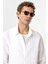 Beyaz Relax Fit Modal Kumaş Erkek Gömlek 5