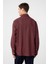 Bordo Relax Fit Keten Karışımlı Erkek Gömlek 6