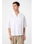 Beyaz Relax Fit Kısa Erkek Gömlek 1