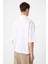 Beyaz Relax Fit Kısa Erkek Gömlek 4
