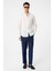 Ekru 100% Keten Comfort Fit Erkek Gömlek 2