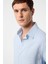 Mavi Relax Fit Dokulu Erkek Gömlek 4