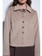 Bej Gömlek Yaka Kısa Kaşe Ceket 5