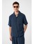 Lacivert Modal Kumaş Erkek Gömlek 1