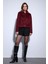 Bordo Gömlek Yaka Kısa Kaşe Ceket 2