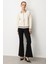 Ribana Detaylı Fermuarlı Triko Hırka-EKRU 2