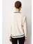 Ribana Detaylı Fermuarlı Triko Hırka-EKRU 6